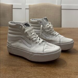 Vans Women's White High-Top Platform Sneakers